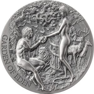 2000 FR THE GARDEN OF EDEN 2OZ SILVER 999 CAMEROON 2023