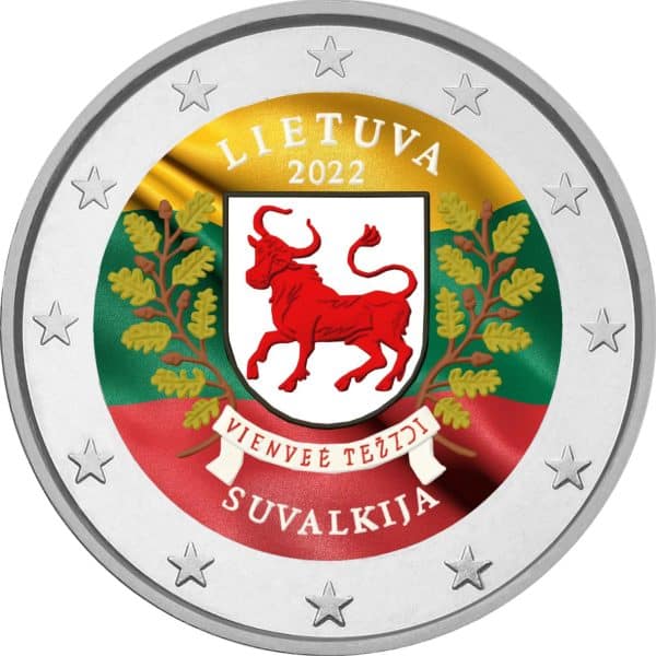 €2, colored, Suvalkija, Lithuania, 2022