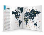 Travel the Earth with 50 authentic coins on a huge map