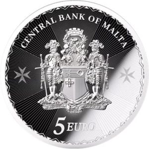 5 Euro Silver 999 Cross of Malta Malta