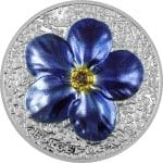 FORGET ME NOT Flowers and Leaves 1 Oz Silver Coin 10$ Palau 2023