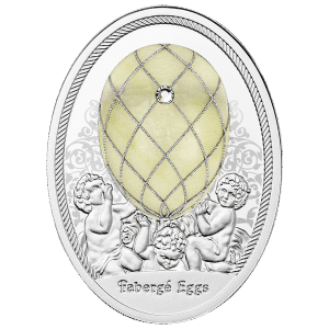 DIAMOND TRELLIS EGG Faberge Eggs Ασημένιο νόμισμα 1$ Niue 2024